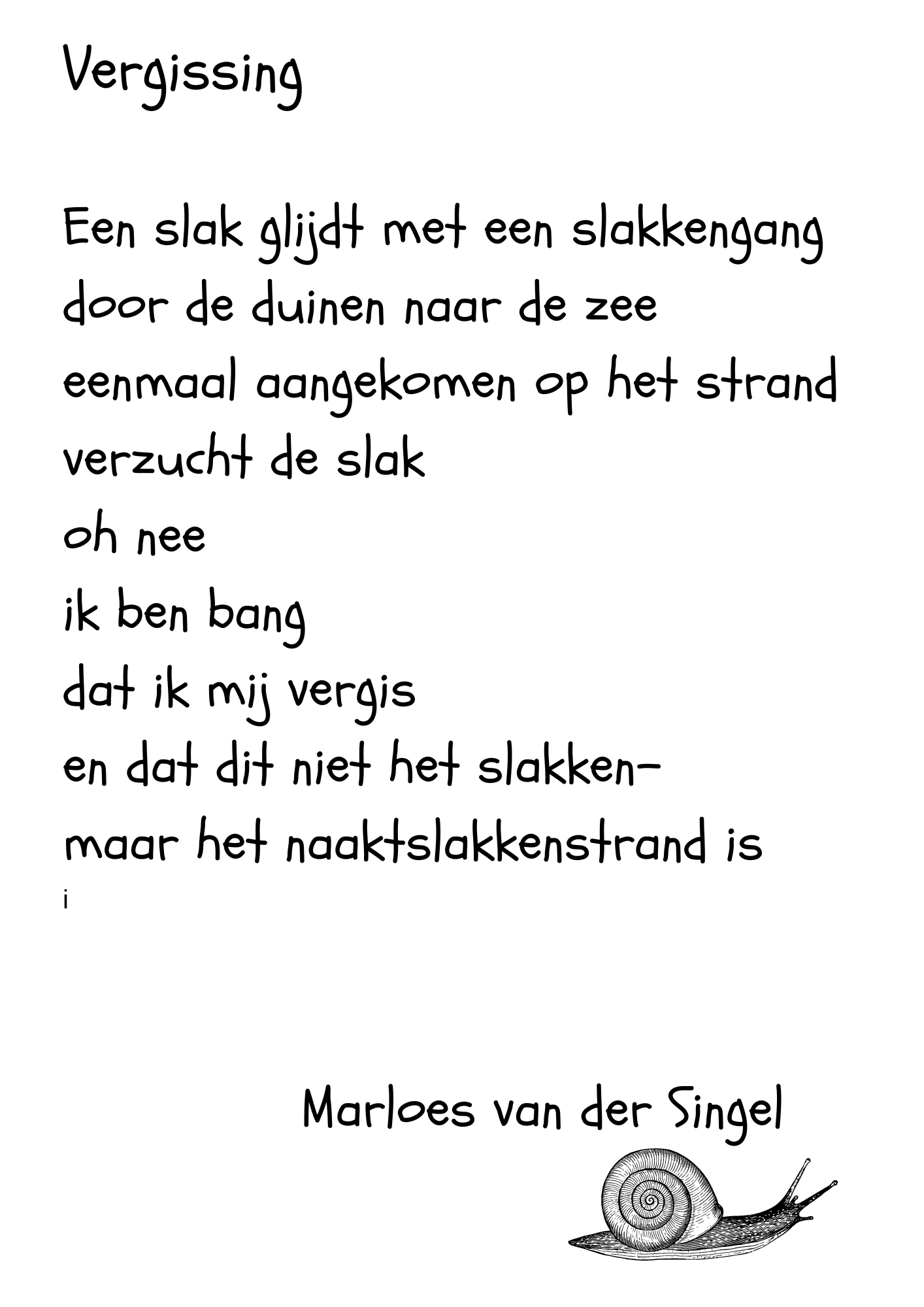 Kennismaken met poezie vergissing